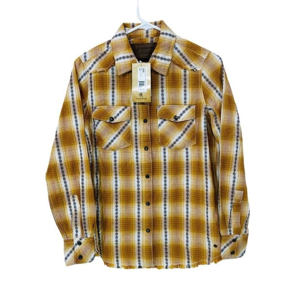 NWT Legendary Stockyards‎ Women's XS All American Western Plaid Shirt NEW - Picture 1 of 8